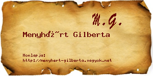 Menyhért Gilberta névjegykártya